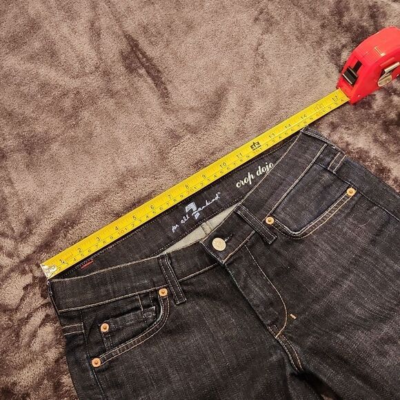 Dark wash 7 for all mankind Dojo crops size 27! - Picture 8 of 11